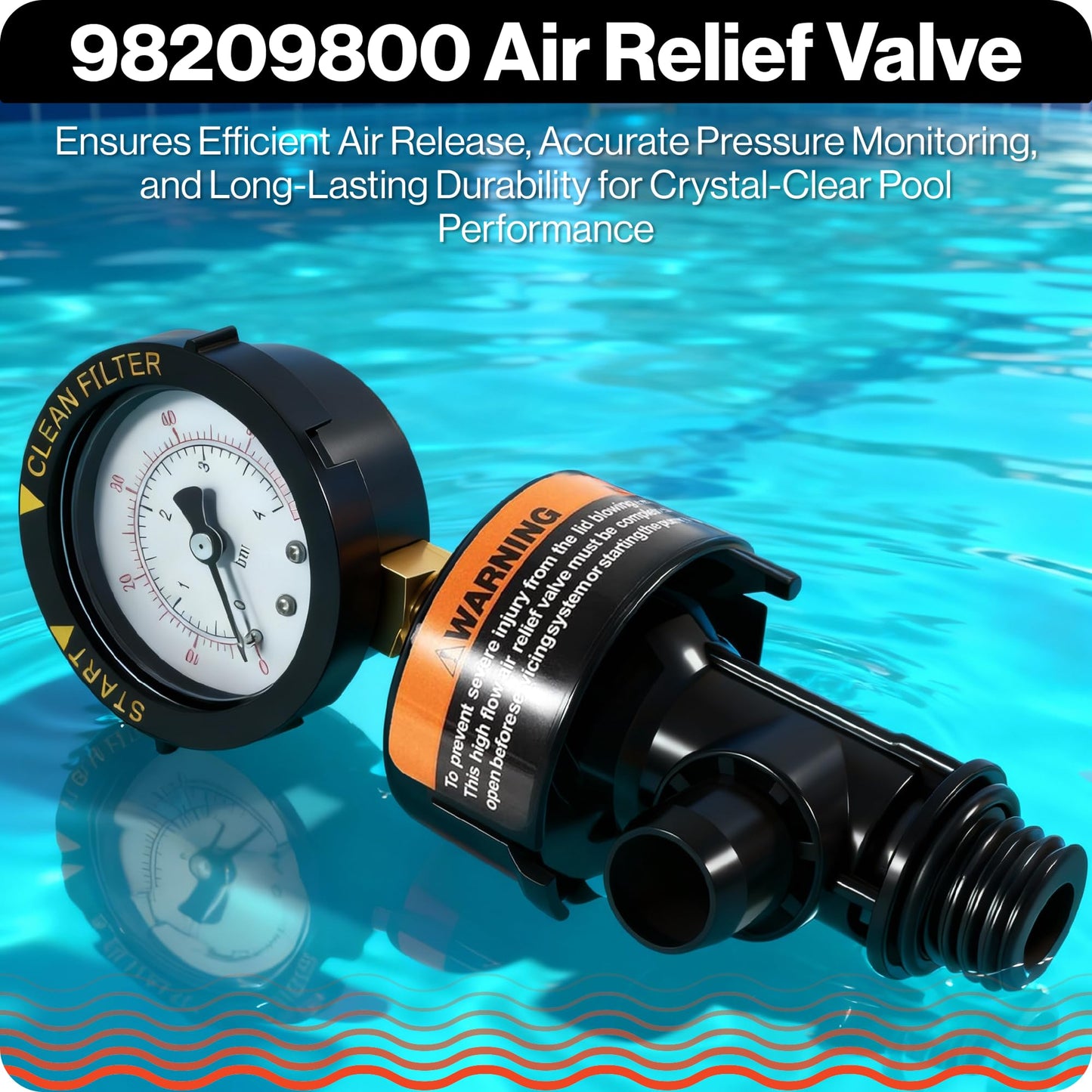 Swimables 98209800 Air Relief Valve Compatible with Pentair Pool Filter | Compatible with Pentair Pool Products FNS, Clean and Clear, Quad DE and 2000/4000 Series Filters
