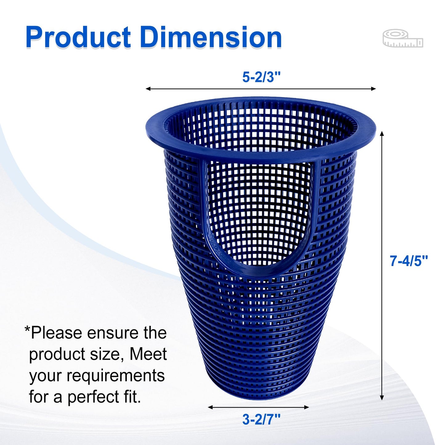 91110040 Pump Basket Replacement for Pentair Whisperflo Intelliflo Pumps, Filter Basket Compatible with IntelliFlo VF VS+SVRS I1 Variable Speed Pump, WhisperFlo Pump Skimmer, Replace 070387, B-199