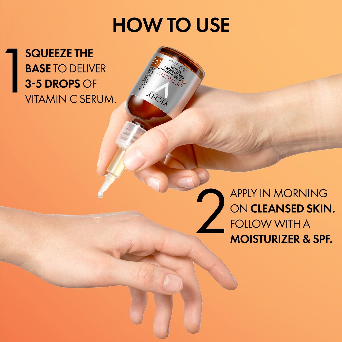 Vichy LiftActiv Vitamin C Serum For Face, Brightening Serum With 16% Pure Vitamin C + Hyaluronic Acid + Vitamin E, Improves Radiance & Firmness, Anti Aging, Protects Skin From Discoloration