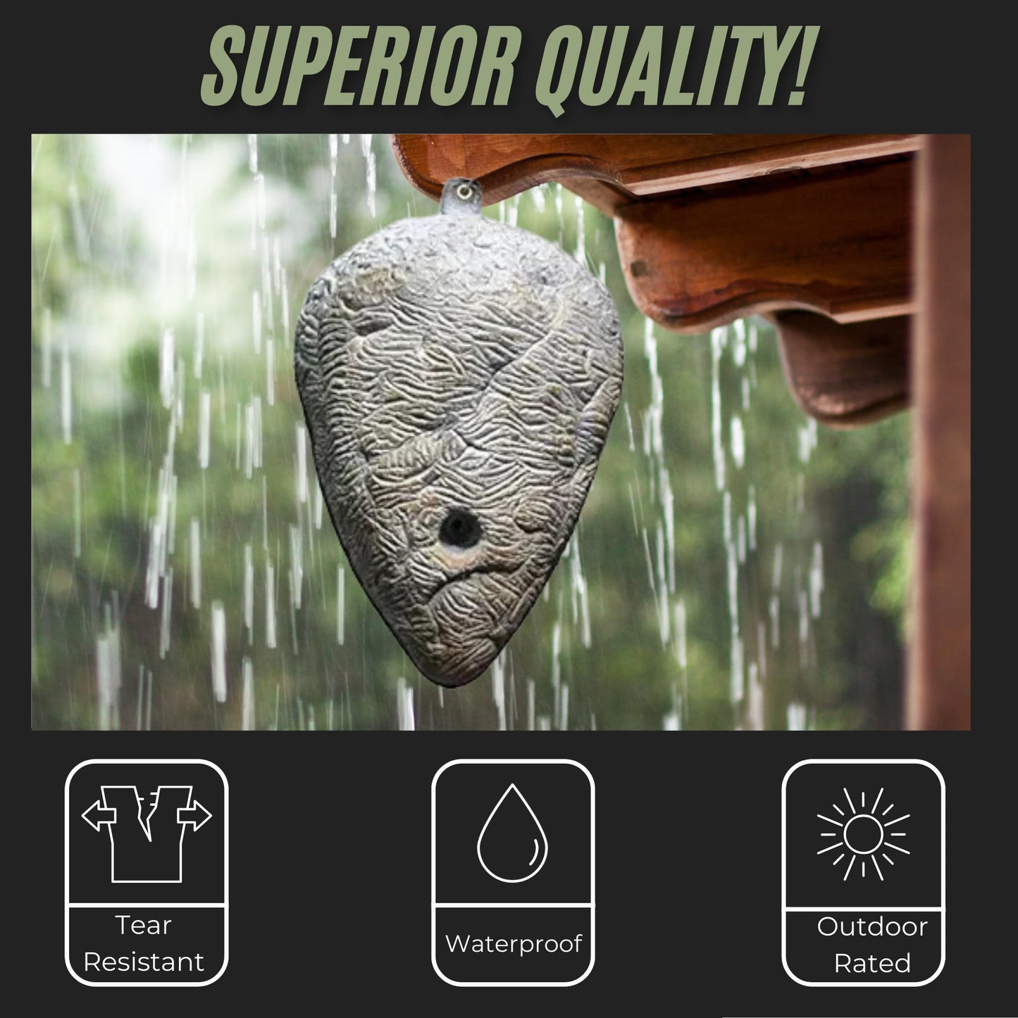 AIRCROW Wasp Out® Fake Hornet's Nest Decoy Wasp Deterrent Outdoor Hanging Wasp Nest Waterproof Material
