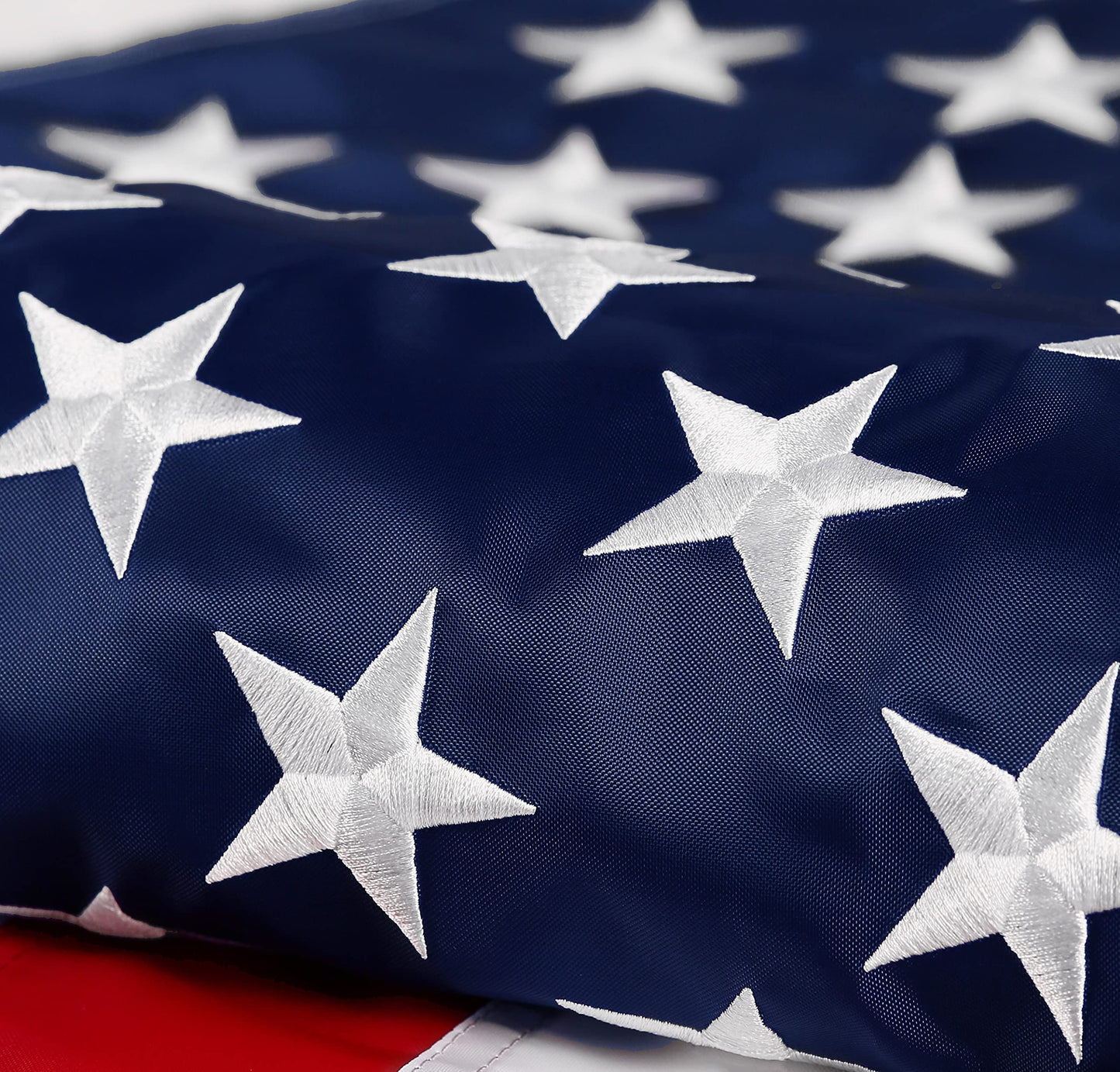 American Flag 4x6 ft: Long Lasting US Flag, Heavy Duty Nylon, Embroidered Stars, Sewn Stripes, Brass Grommets, UV Protection Perfect for Outdoors! USA Flag