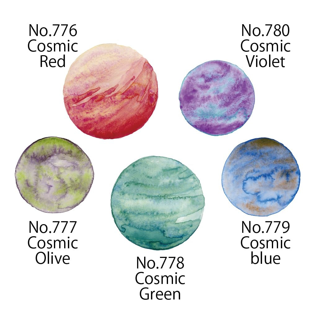 Kuretake GANSAI TAMBI GRANULATING COLOR II 5 colors set, Watercolor Paint Set, Professional-Quality for Artists and Crafters, AP-Certified, Made in Japan