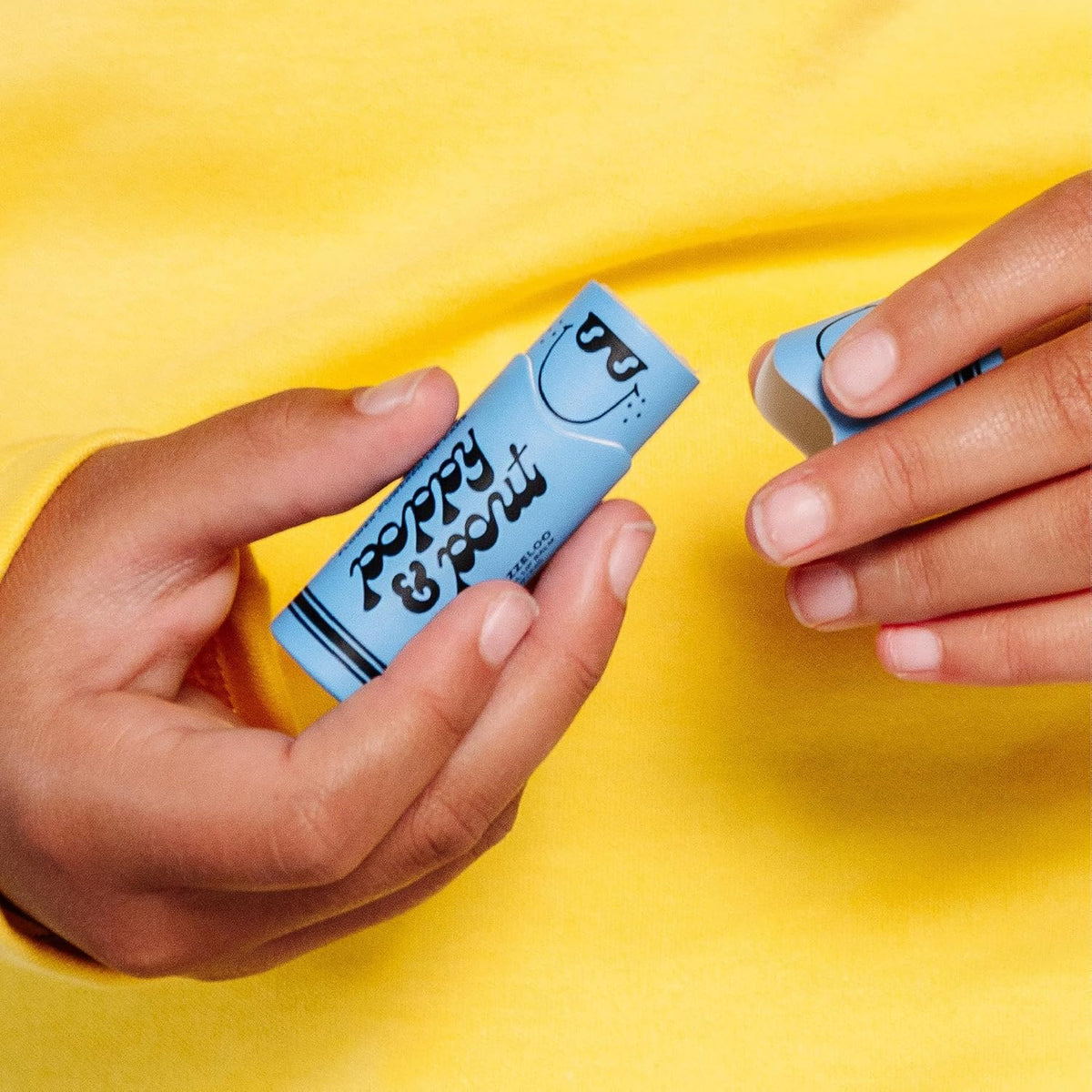 Poppy & Pout Kids Jumbo Lip Balm | All Natural Lip Balms & Moisturizers | Hydrates with Beeswax, Vitamin E, Organic Coconut Oil | Cruelty-Free | Lip Balm in Recyclable Cardboard Tube (Bloo Razzeloo)