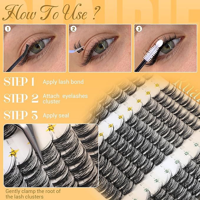 Manga Lash Clusters Fairy Natural Cluster Eyelash Extensions Wispy Lash Extensions Anime Eyelash Clusters 180PCS Individual Lash Extensions C Curly DIY Lashes Clusters by Ruairie