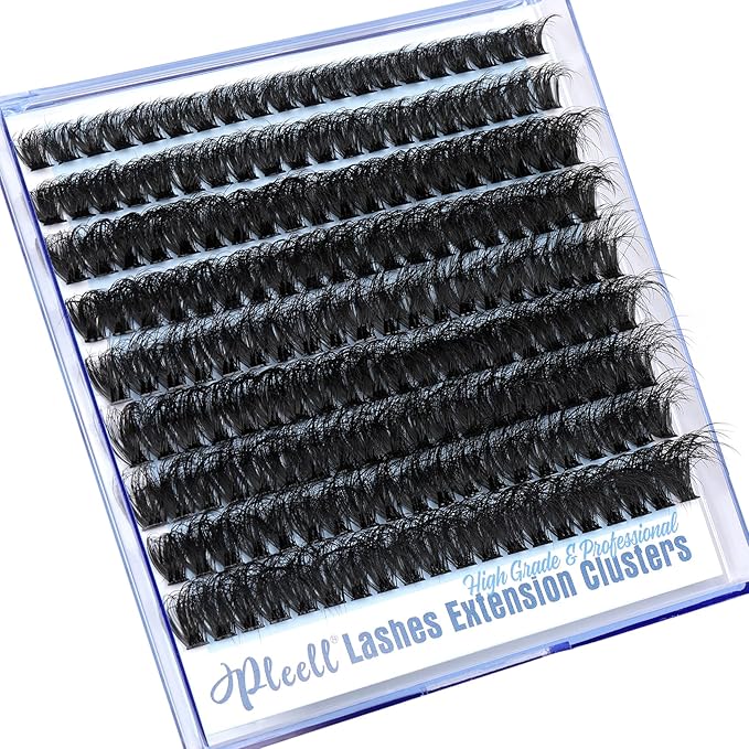 Fluffy Lash Clusters Wispy Eyelash Extension 10-18MM 180Pcs Individual Lashes Clusters Natural Eyelashes Extensions DIY at Home by Pleell