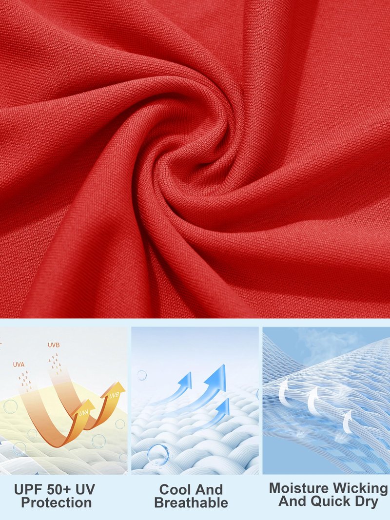 MAGCOMSEN Workout Shirts for Women Running Shirts Women Summer Shirts UV Protection Shirts for Women Long Sleeve Shirts for Women Tomato Red