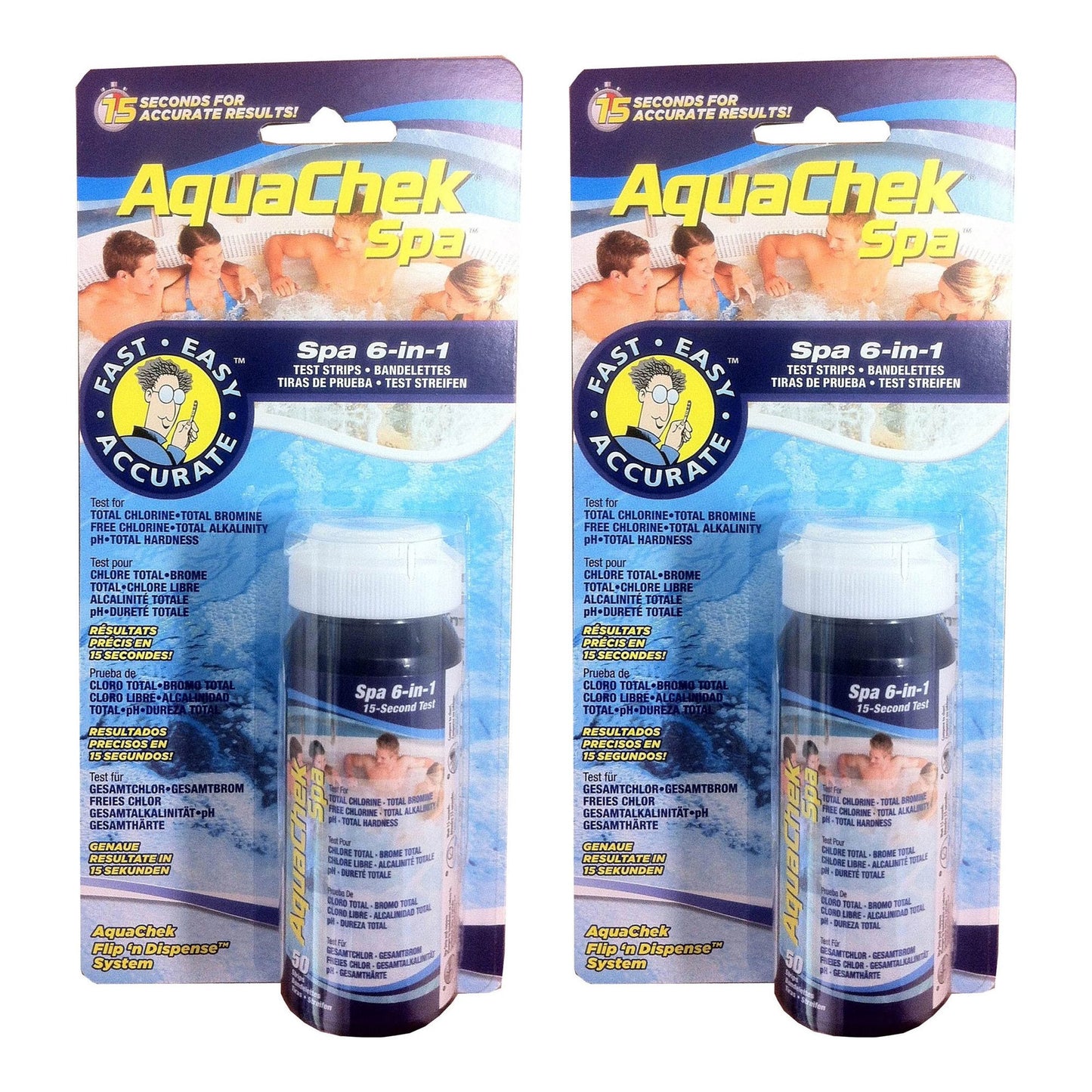 AquaChek 552244-02 Spa 6-in-1 Test Strips (2 Pack)