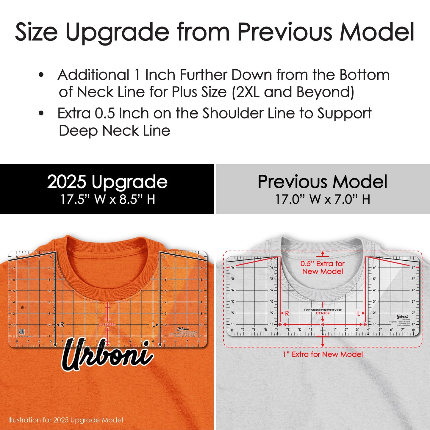 (Upgraded - XL Size) Tshirt Ruler Guide Vinyl Alignment - Shirt Measurement Tool Placement Center Design, DTF Template, Left Chest Logo, Accessories for Cricut, Heat Press Sublimation Iron on HTV