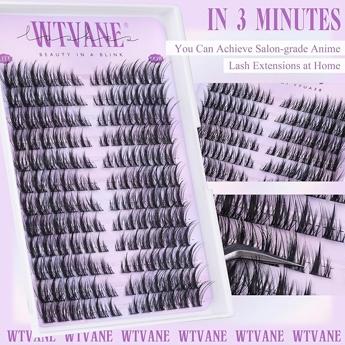 Wispy Lash Clusters Spiky Eyelash Clusters Left & Right Cluster Eyelashes Extensions Cat Eye Lashes Clusters 8-16mm Individual Lash Extension DIY by Wtvane
