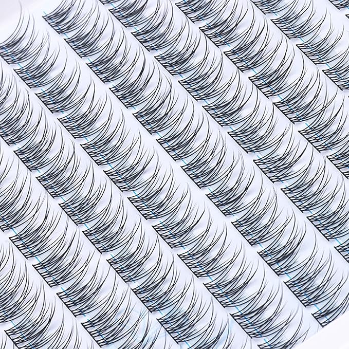 Natural Cluster Lashes CC-Curly 168 Pcs Wispy Lash Extensions 9-11MM Mixed Lengths Eyelash Extension Individuals Self Application DIY at Home by Mavphne