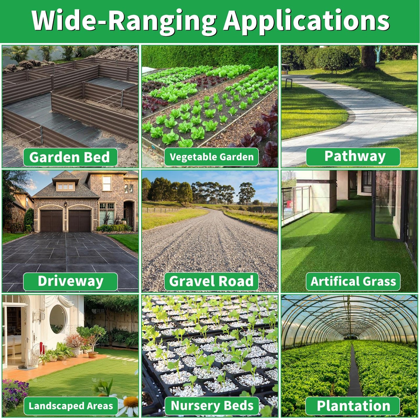 Vanver 4ftx300ft Garden Landscape Fabric Weed Barrier Fabric Heavy Duty,Weed Blocker Fabric, Geotextile Fabric Under Gravel,Garden Tarp to Prevent Weeds, Landscaping Fabric, Driveway Fabric