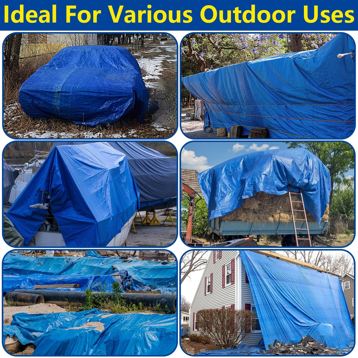 codree 20 x 12 Ft Rectangular Pool Ground Cloths, Waterproof PE Swimming Pool Liner Pad, Heavy Duty Above Ground Pool Mat Protector Tarp with Stakes for Pools Bottom Prevents Punctures