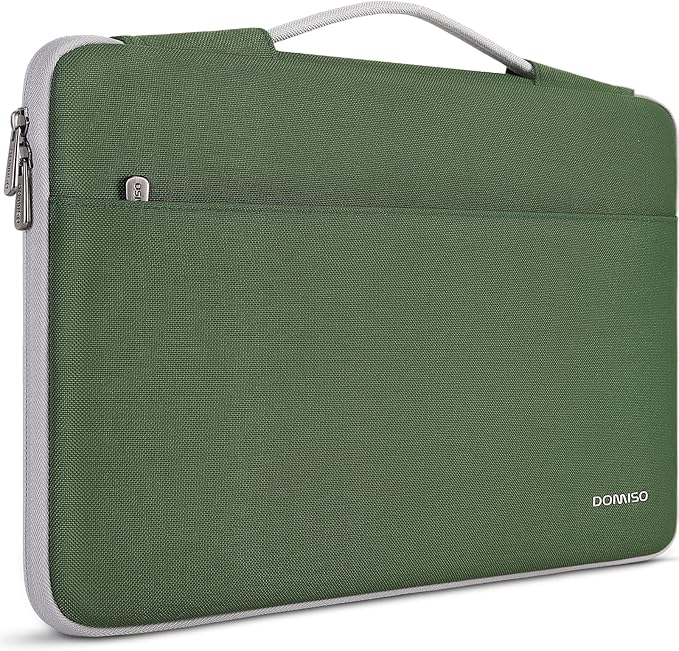 DOMISO 13.3 inch Laptop Case Sleeve Protective Cover Compatible with 14 inch MacBook Pro M4 M3 M2/MacBook Pro Max,13-13.3 inch Dell,Lenovo, HP,Waterproof Computer Cases Bag with Handle,Avocado Green
