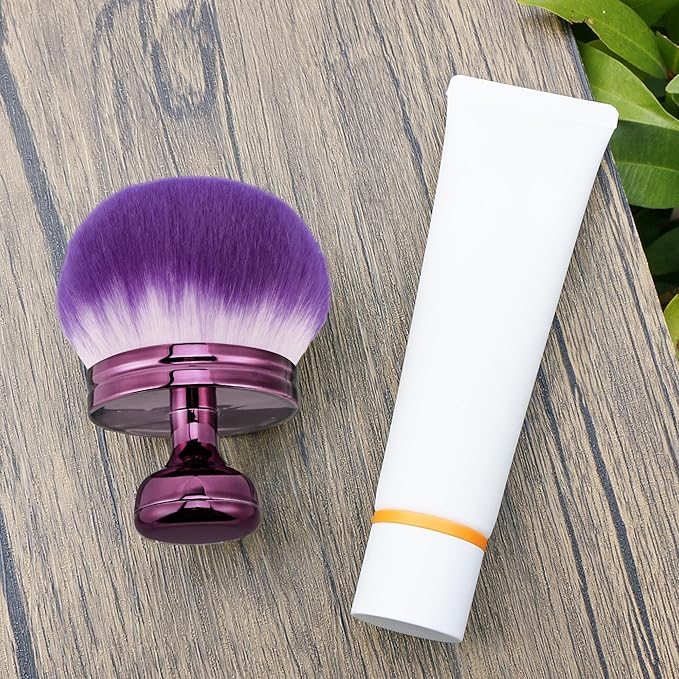 Blend & Blur Extra Large Body Makeup Brush for Self Tanner,Leg Makeup & Bronzer Self Tan Applicator, 3.0 inch Wide Round Head Kabuki Brush For Application with Drawstring Bag