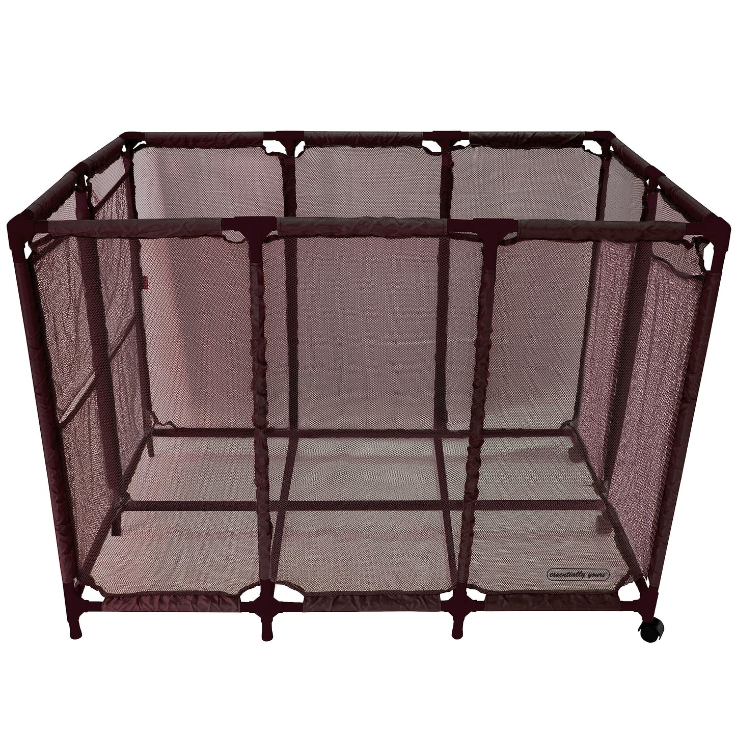 Essentially Yours Pool Noodles Holder, Toys, Floats, Balls and Floats Equipment Mesh Rolling Storage Organizer Bin, XXL, Brown Style 455119