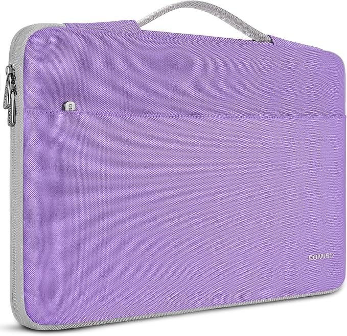 DOMISO Laptop Sleeve Case Protective Cover Compatible with Mac Book Air 13 M4 M3 M2,MacBook Pro M2 M1,iPad Air/Pro,13 inch Dell,Asus,Lenovo, HP, Waterproof Computer Cases Bag with Handle,Purple
