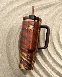 Big Cat Leopard Print Stanley Quencher Tumbler 40oz with Gift Box – Insulated Travel Mug with Handle & Straw