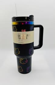 Black Colorful Stanley Quencher H2.0 40oz Stainless Steel Vacuum Insulated Tumbler with Handle & Straw