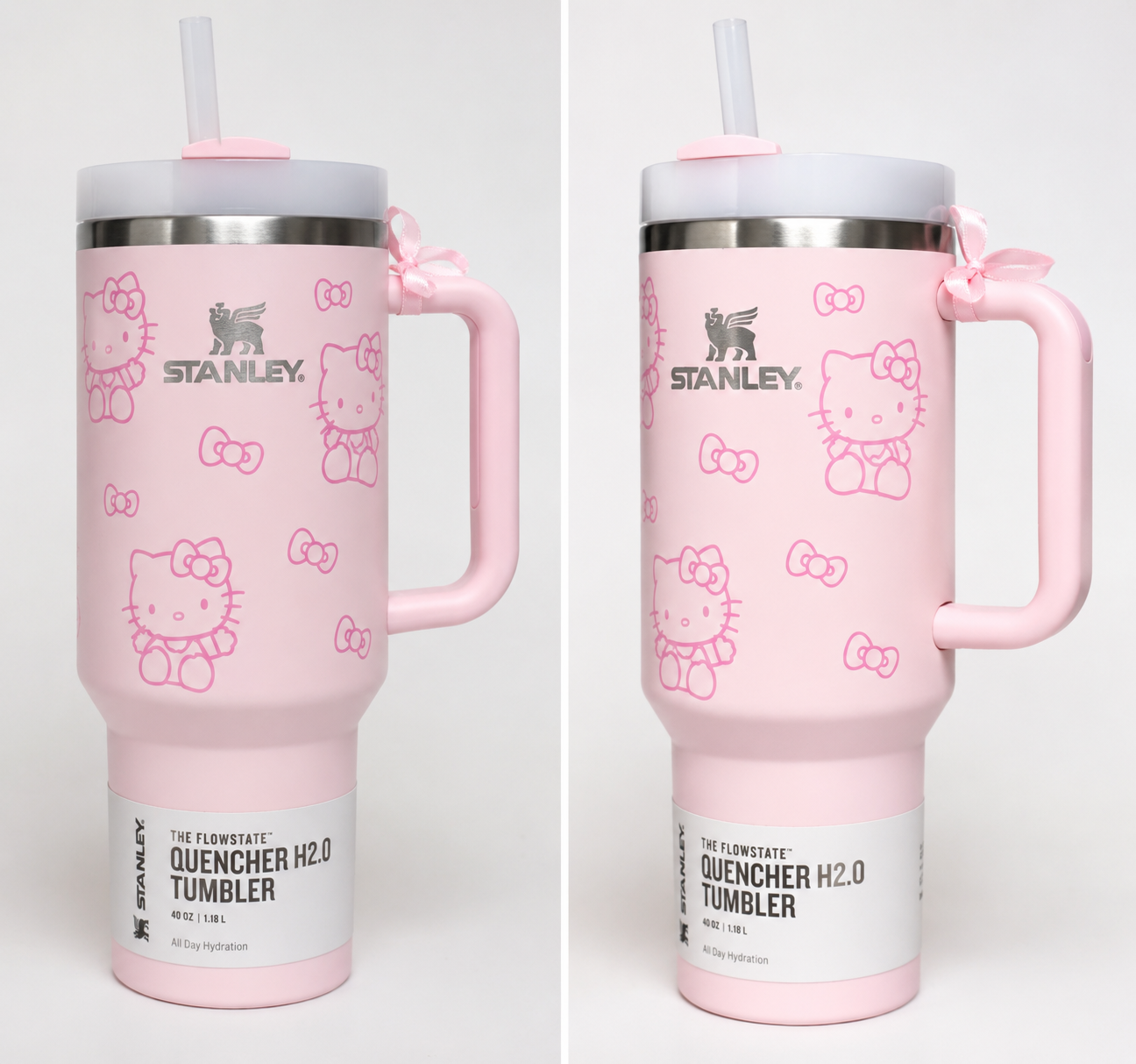 Stanley x Hello Kitty Quencher H2.0 Tumbler – Pink Edition (40 oz)