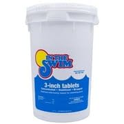 In The Swim 3 Inch Stabilized Chlorine Tablets for Sanitizing Swimming Pools - Individually Wrapped, Slow Dissolving - 90% Available Chlorine - Tri-Chlor - 5 Pounds