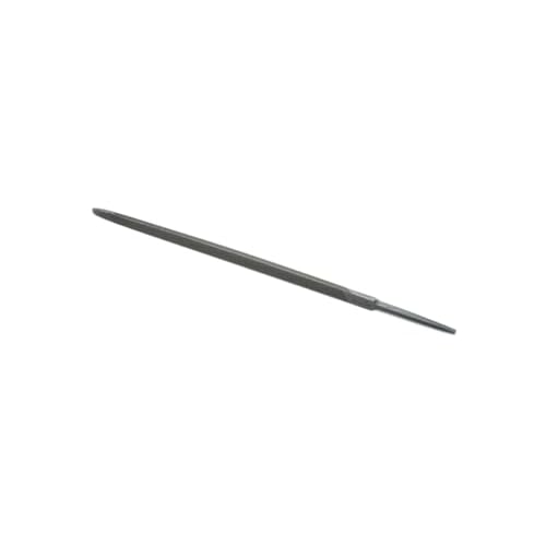 Nicholson Triangular Extra Slim Taper Hand File Without Handle, Single Cut, American Pattern, 6" Length