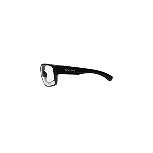 BOMBER Safety Glasses for Men, Matte Black frame with Clear Safety Lens, Non-Slip Gray Foam Lining, Guaranteed ANSI Z87+ Compliant - MA101