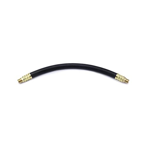 QWORK Air Compressor Hose, 3/8" X 15" Air Hose, 300 PSI Max Working Pressure, 1/4" Male NPT To 1/4" Male NPT Connections, 2 Pack