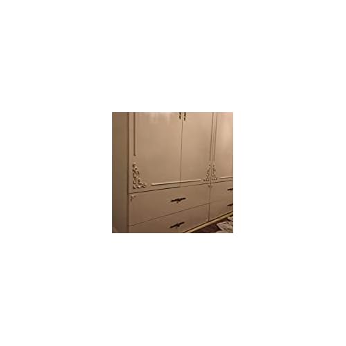 MUXSAM 8Pcs Furniture Onlay Applique Frame for Home, 4x4cm/1.57"x1.57", Unpainted Woodcarving Corner Decal Cabinet Door Wall Ceiling Dresser