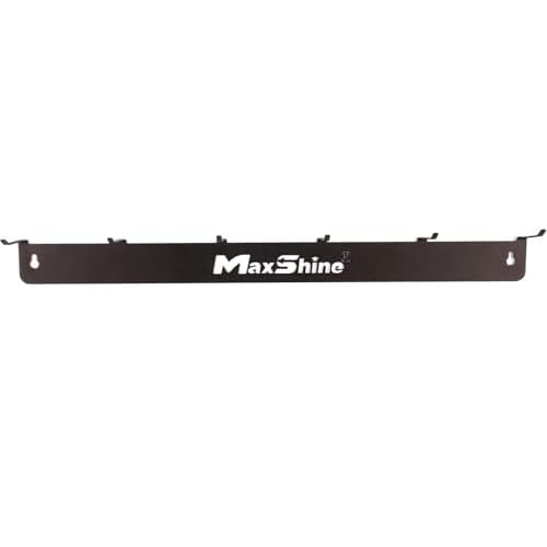 Maxshine Universal Detailing Brush Hanger - 6 Organizer Hooks, Lightweight Wall-Mounted Design for Auto Detailing Supplies, Ideal for Garage & Mobile Use (Logo, 2, Count)