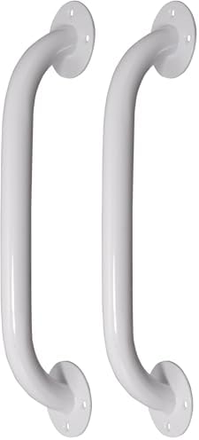 Drive Medical RTL12012 Powder-Coated Grab Bar, White (Pack of 2)