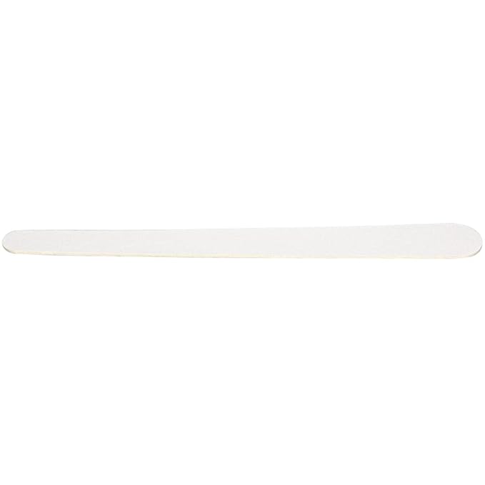 ForPro Professional Collection O-Files Wood Files, White, 100/180 Grit, Double-Sided Manicure & Pedicure Nail Files, Individually-Wrapped, 6” L x 0.75“ W, 100-Count