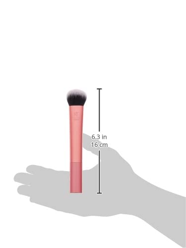 Real Techniques Professional Foundation Makeup Brush for Even Streak Free Application, Orange, (Pack of 4)