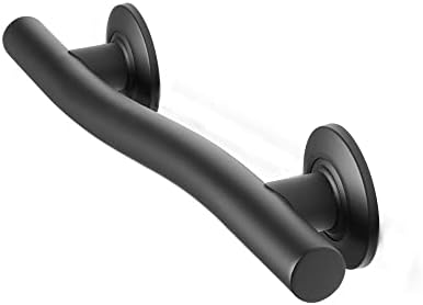 Seachrome 18'' Designer Wave Shaped Shower Grab Bar, Matte Black (GW-3518-QCR-MB)