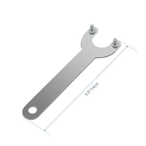 Pro-Parts 5/8"-11 Grinder Backing Flange and Lock Nut Set Angle Wrench Spanner Metal for Bosch Dewalt Black replaces 224399-1 193465-4 224568-4