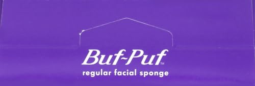 Buf-Puf Facial Sponge, Exfoliating | Dermatologist Developed | Reusable | White | Pack of 3