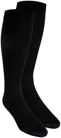 Truform Women's 15-20 mmHg Medical Compression Socks, Moderate Support Soft Stretch Comfort Microfiber, Knee High, Closed Toe, Black, Small