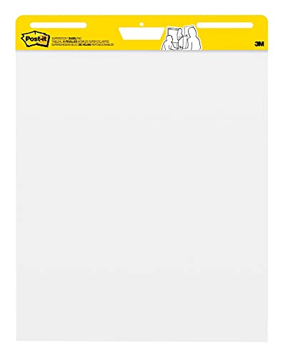 Post-it Super Sticky Easel Pad, 25 x 30 Inches, 30 Sheets Per Pad, 36 Pads, Large, White, Premium Self Stick Flip Chart Paper, Anchor Chart, Office Supplies & School Supplies, Great for Teachers and Students