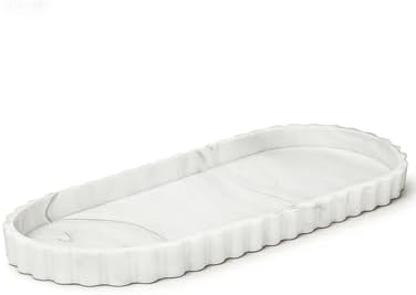 Silicone Bathroom Oval Tray,Decorative Vanity Trays,12in x 5in,Sponge Holders, Kitchen Countertop/Sink Organizers, Perfumes, Plants, Lotion Bottles,Soap, Jewelry & Key Trinkets