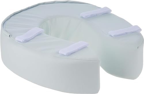 Essential Medical Supply Foam Padded Toilet Seat Cushion Riser with Hook and Loop Attachment for Toilet Seat and Washable Vinyl Cover, 2"