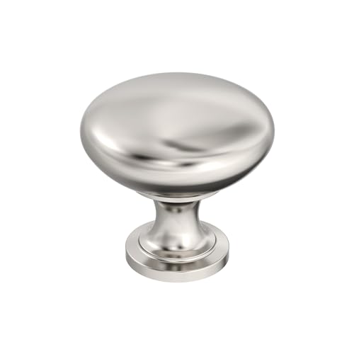 Amerock Edona 1-1/4 inch (32mm) Diameter Polished Nickel Cabinet Knob - 25 Pack