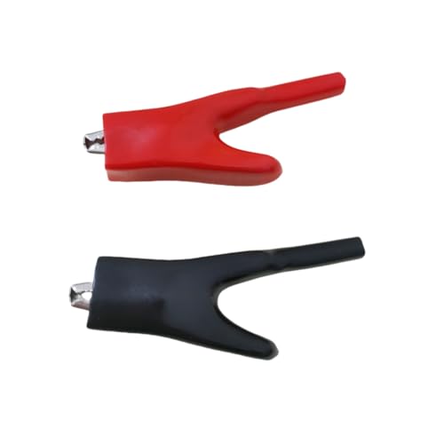 Insulated Alligator Clips 50A Heavy-Duty Alligator Clamps Battery Crocodile Clips Electrical Test Clamps Battery Charger Clamp,Alligator Clips(1Pcs Black+1Pcs Red)