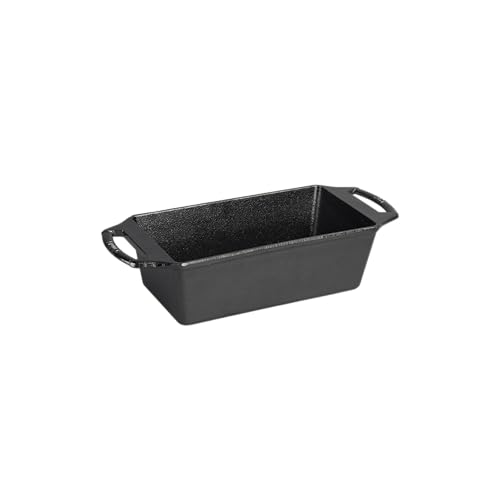 Lodge Cast Iron Loaf Pan 8.5x4.5 Inch, Black
