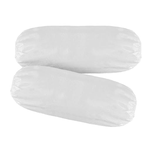ZMDREAM Hazmat Sleeves Covers Arm Protector with Elasticated Ends White for Painting Tatoo Cleaning 13/16 inches Pack of 100