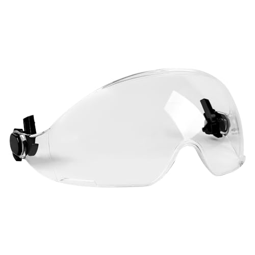 Safety Helmet Hard Hat with Visor, Lightweight Vented Work Helmet, 6-Point Adjustable Ratchet Suspension Hardhat for Industrial and Construction