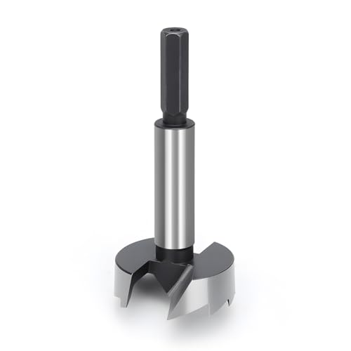 1-5/8" Forstner Bit for Wood, 1-5/8 Inch (Dia.) Wood Drill Bit Forstner Bits for Woodworking, Hex Shank