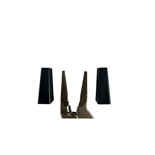 Made in the USA (Pat. Pend.): Soft Jaw Covers for Long Nose Vise Grip Pliers- Non-Marring for 6"" Pliers., Black, WAITPU6