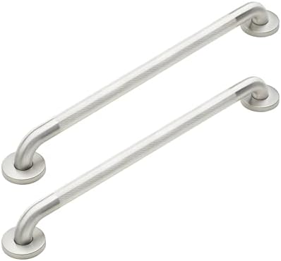 2 Pack 32 Inch Shower Grab Bars - Knurled Textured Grip - Grab Bars for Showers, Bathtubs, Seniors, and Elderly