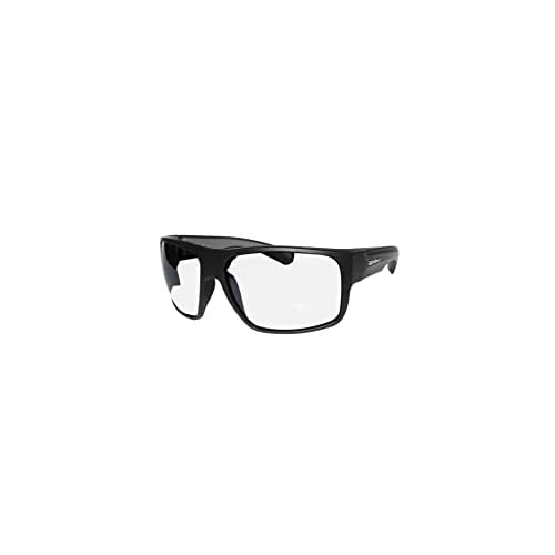 BOMBER Safety Glasses for Men, Matte Black frame with Clear Safety Lens, Non-Slip Gray Foam Lining, Guaranteed ANSI Z87+ Compliant - MA101