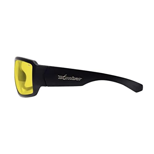 BOMBER Safety Glasses with Yellow Lens for Men Women, z87 Safety Compliant, Matte Black Frame with Non-Slip Gray Foam Lining, Safety Glasses for Outdoor,Shooting Glasses, Safety Glasses