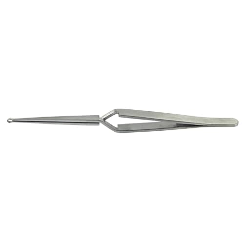 Lock Pinning Cross Locking Tweezers for Locksmith Pinning & Rekeying Kit Round Open Slot Stainless Steel Holding Tweezer Self Locking Closing Locksmith Tools Lock Pin Tumbler Tweezers